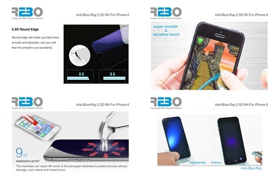 5 strati della galassia protetta contro le esplosioni anti Ray blu di vetro temperato S5 di Samsung
