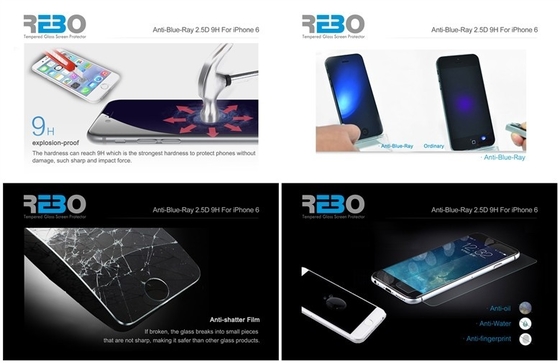 5 strati della galassia protetta contro le esplosioni anti Ray blu di vetro temperato S5 di Samsung