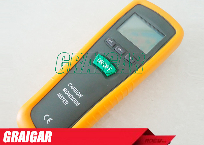 Metro LCD tenuto in mano 0 del monossido di carbonio della lampadina di Digital - tester del rivelatore di gas di 1000PPM CO