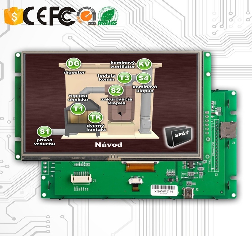 Interfaccia seriale 5,6&quot; modulo LCD dell'esposizione di colore con il bordo dell'azionamento del PWB