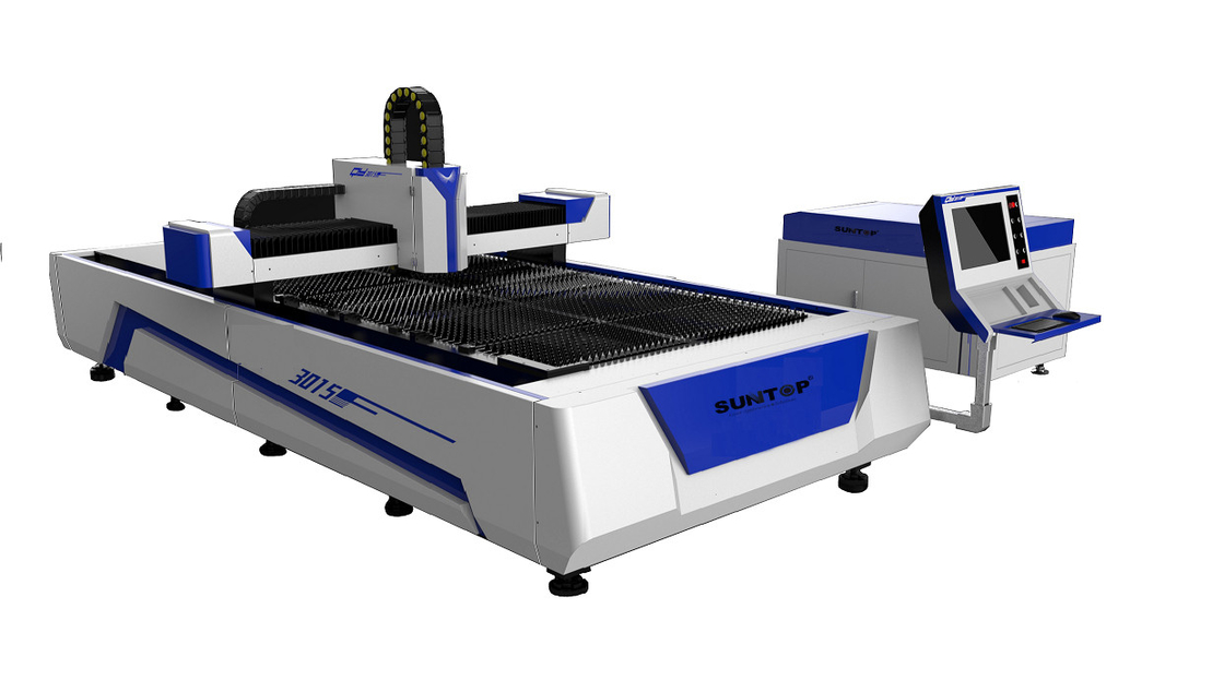 taglierina del laser della fibra 500W con il × 1500 di dimensione di taglio 3000mm per lo strato per il taglio di metalli